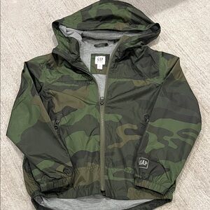 GAP Kids Green Camo Hooded Jacket